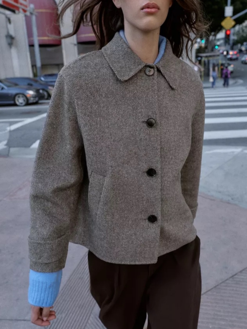 ZARA SHORT WOOL BLEND COAT - Picture 3 of 7